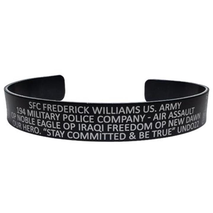 SFC Frederick Williams Memorial Bracelet - Hosted by the Laurel & Williams Family