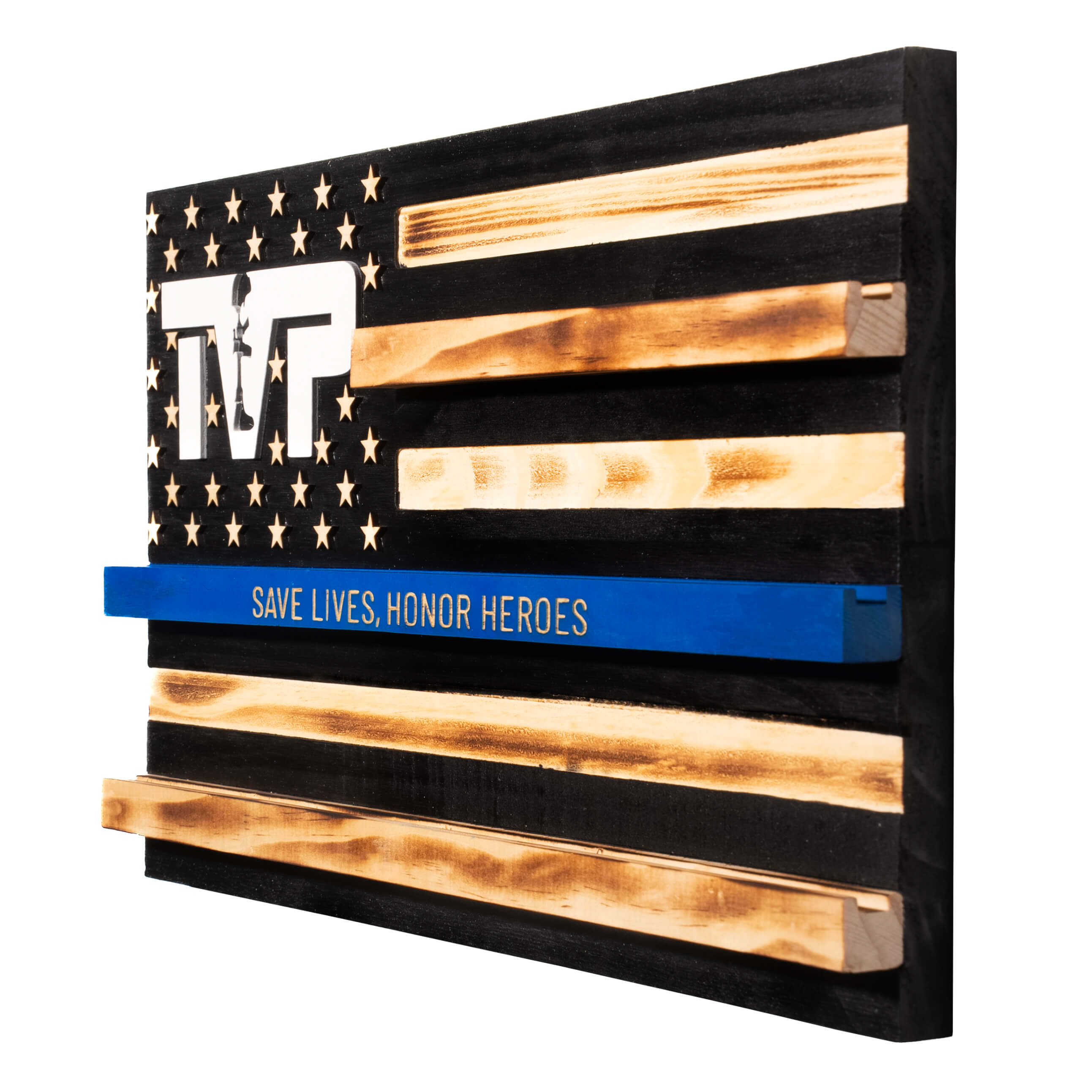 T.V.P. American Flag Challenge Coin Display