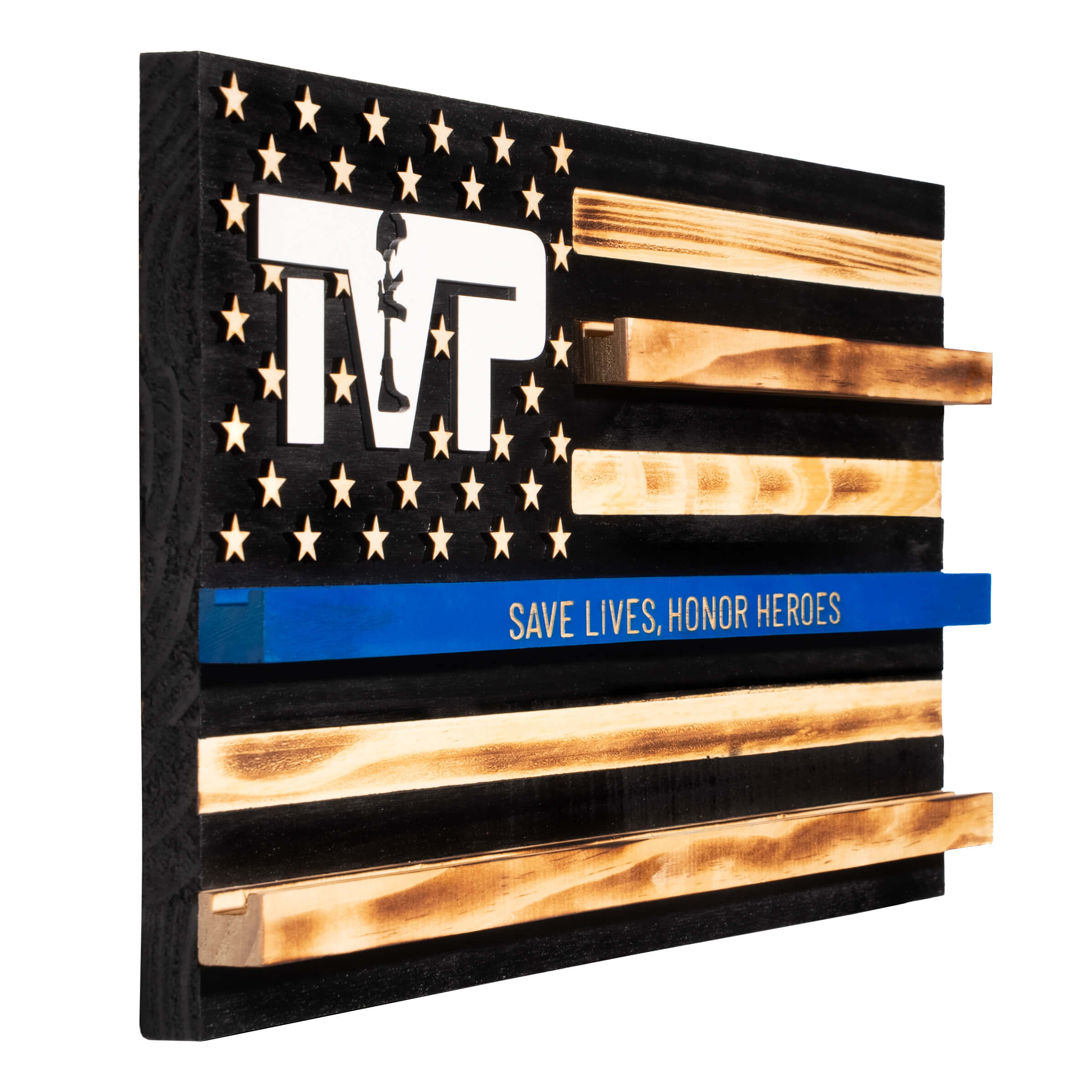 T.V.P. American Flag Challenge Coin Display
