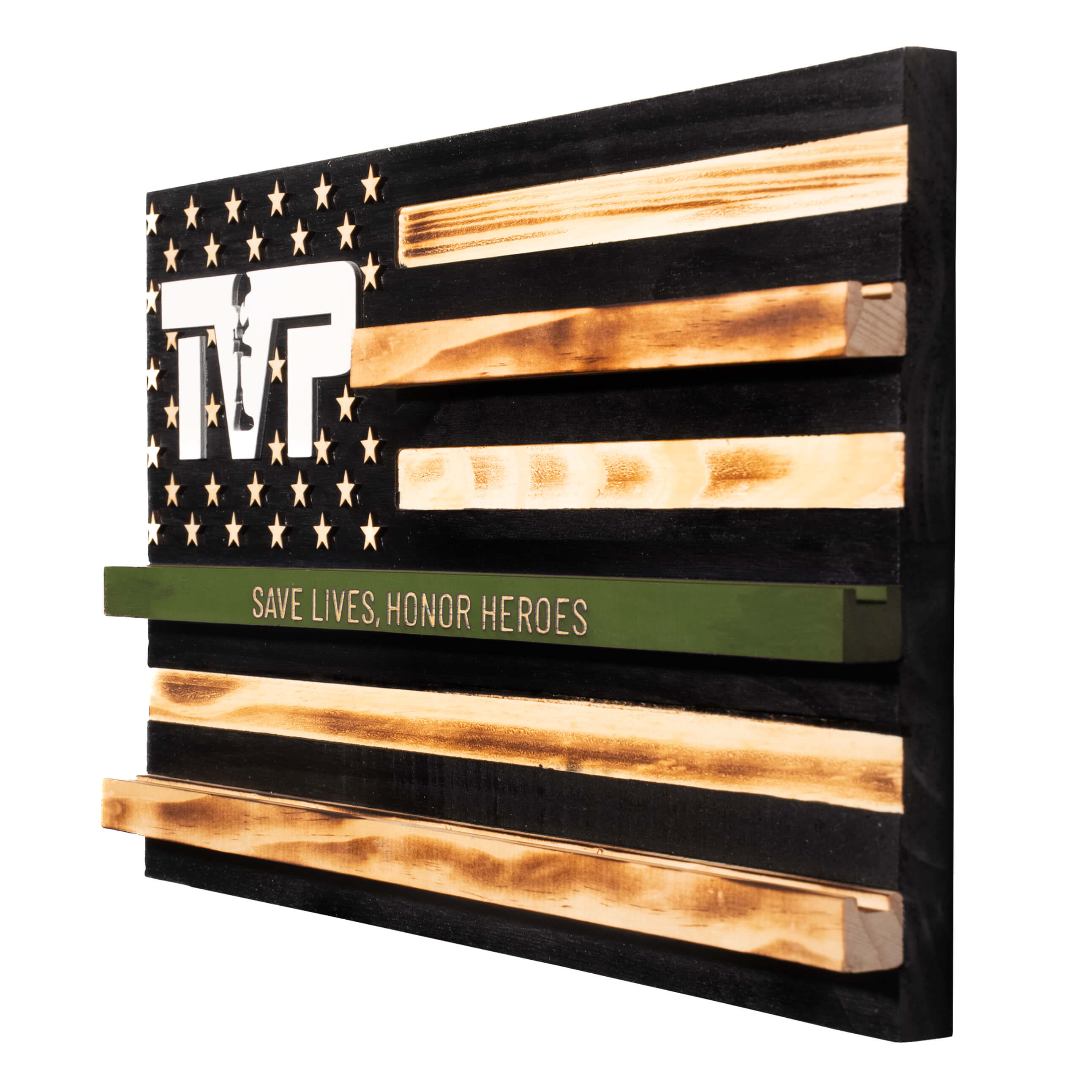 T.V.P. American Flag Challenge Coin Display
