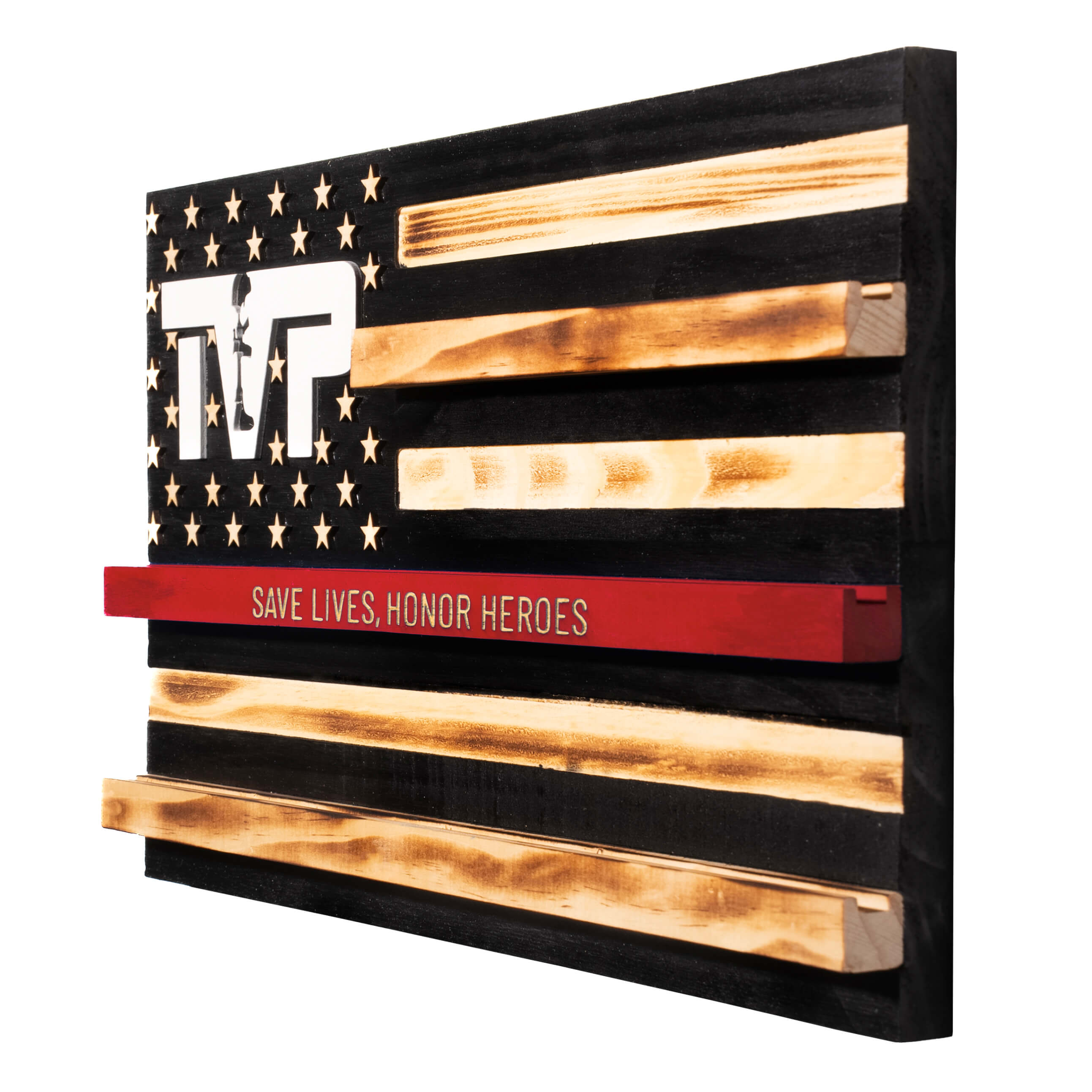 T.V.P. American Flag Challenge Coin Display