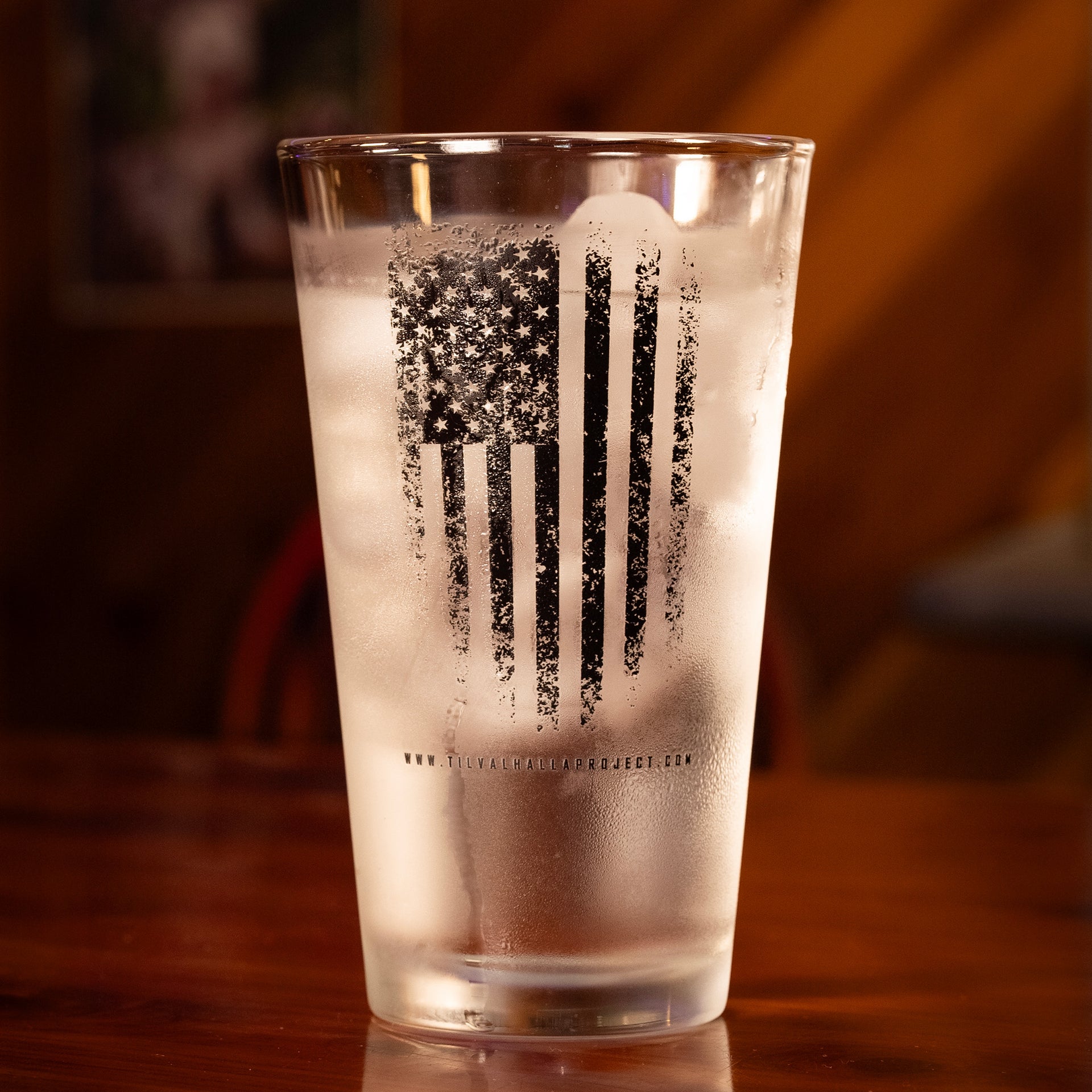 Distressed Flag Glassware