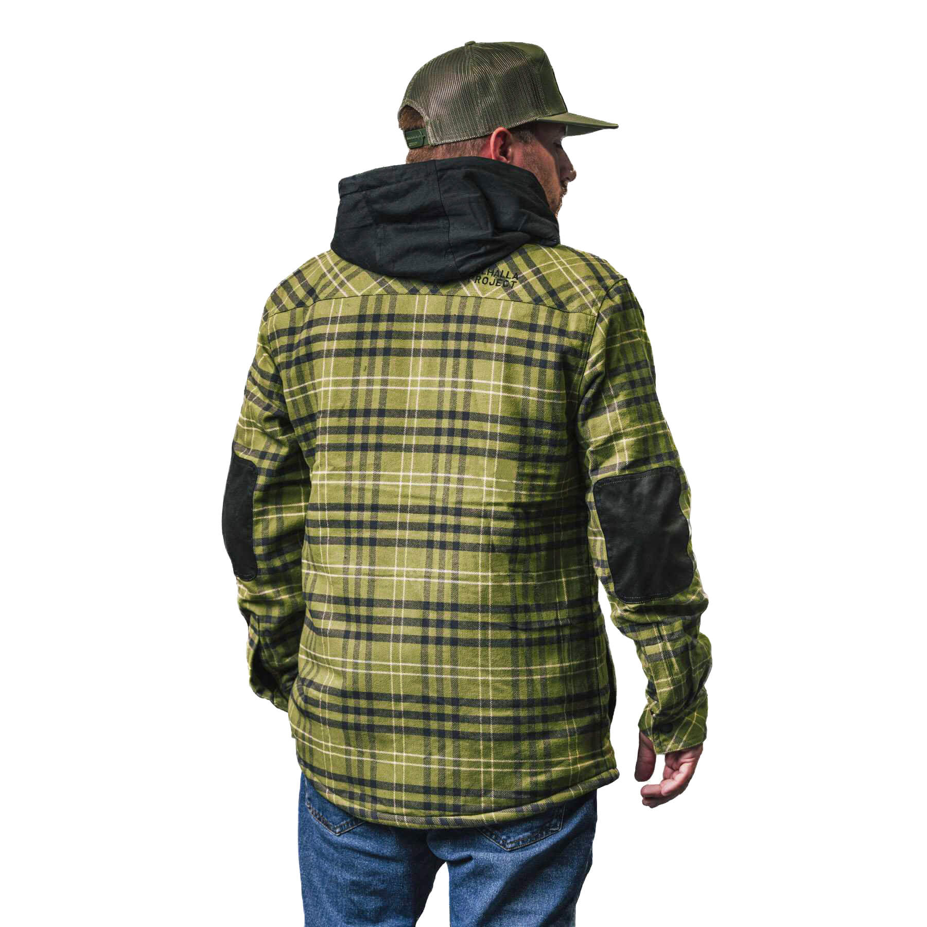 Sherpa-Lined Flannel Jacket with Hood