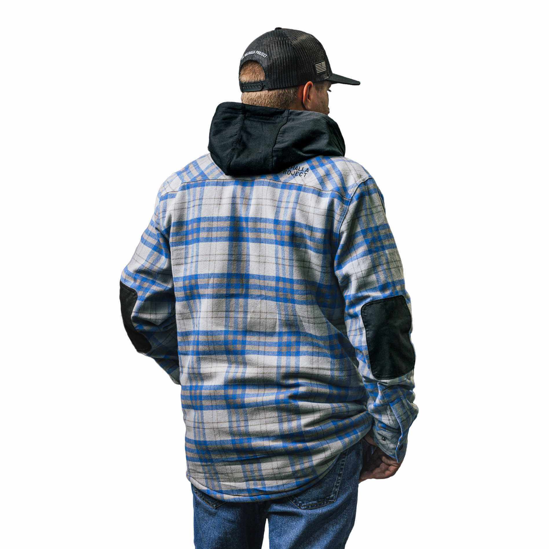 Sherpa-Lined Flannel Jacket with Hood