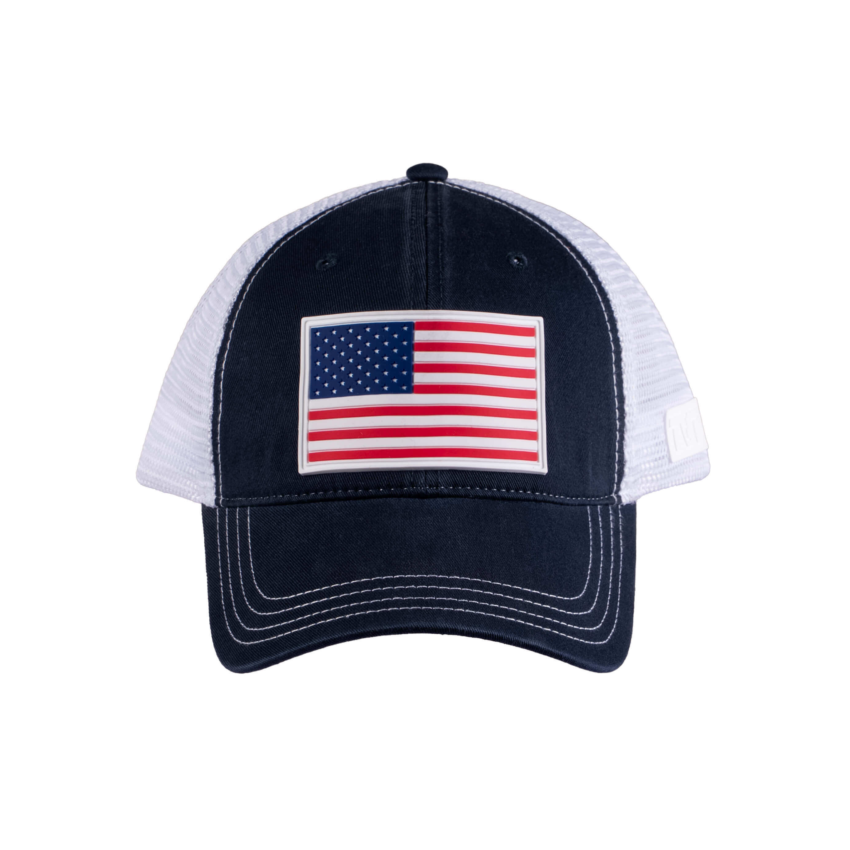 PVC RWB Flag Unstructured Washed Trucker
