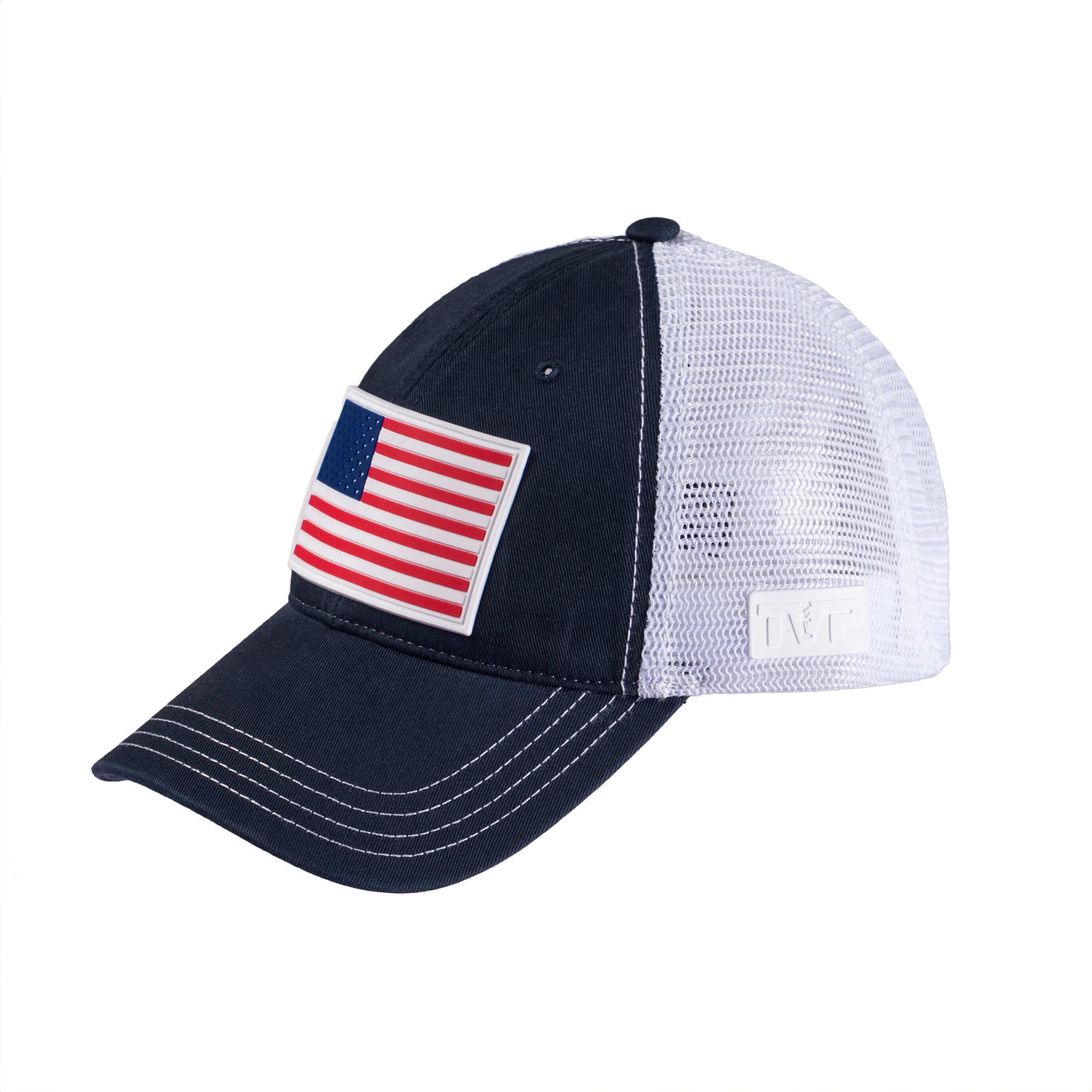 PVC RWB Flag Unstructured Washed Trucker