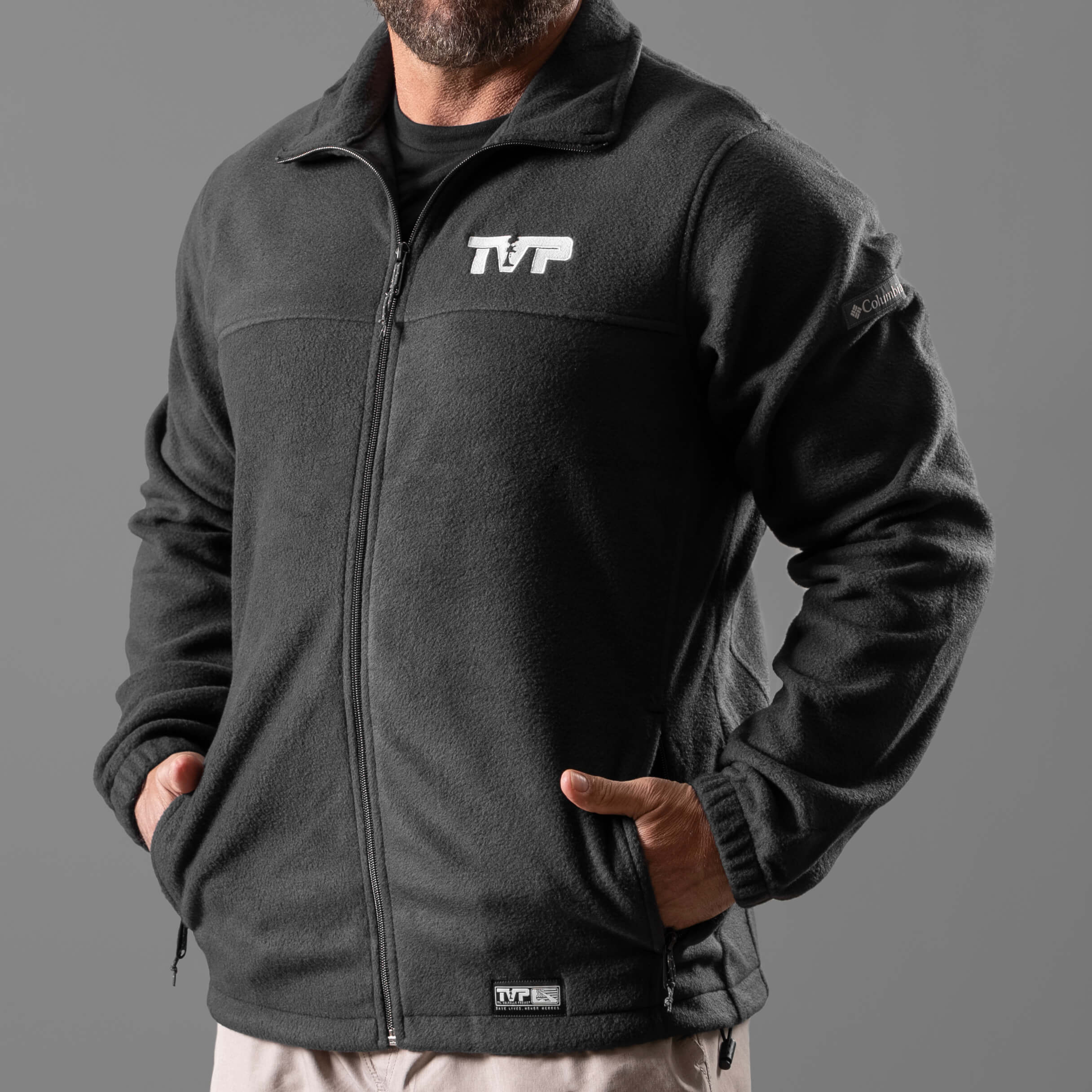 T.V.P. Embroidered Full-Zip Fleece Jacket