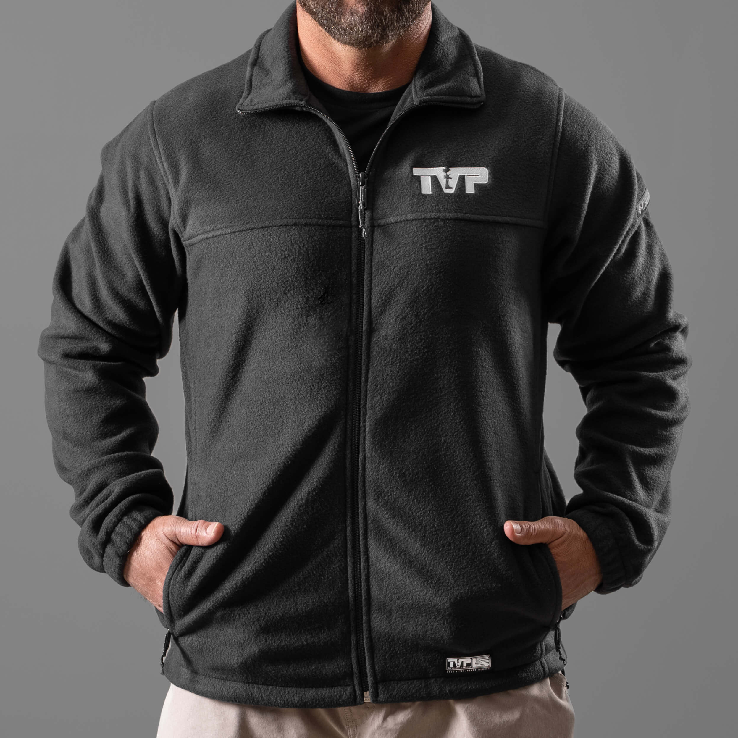 T.V.P. Embroidered Full-Zip Fleece Jacket