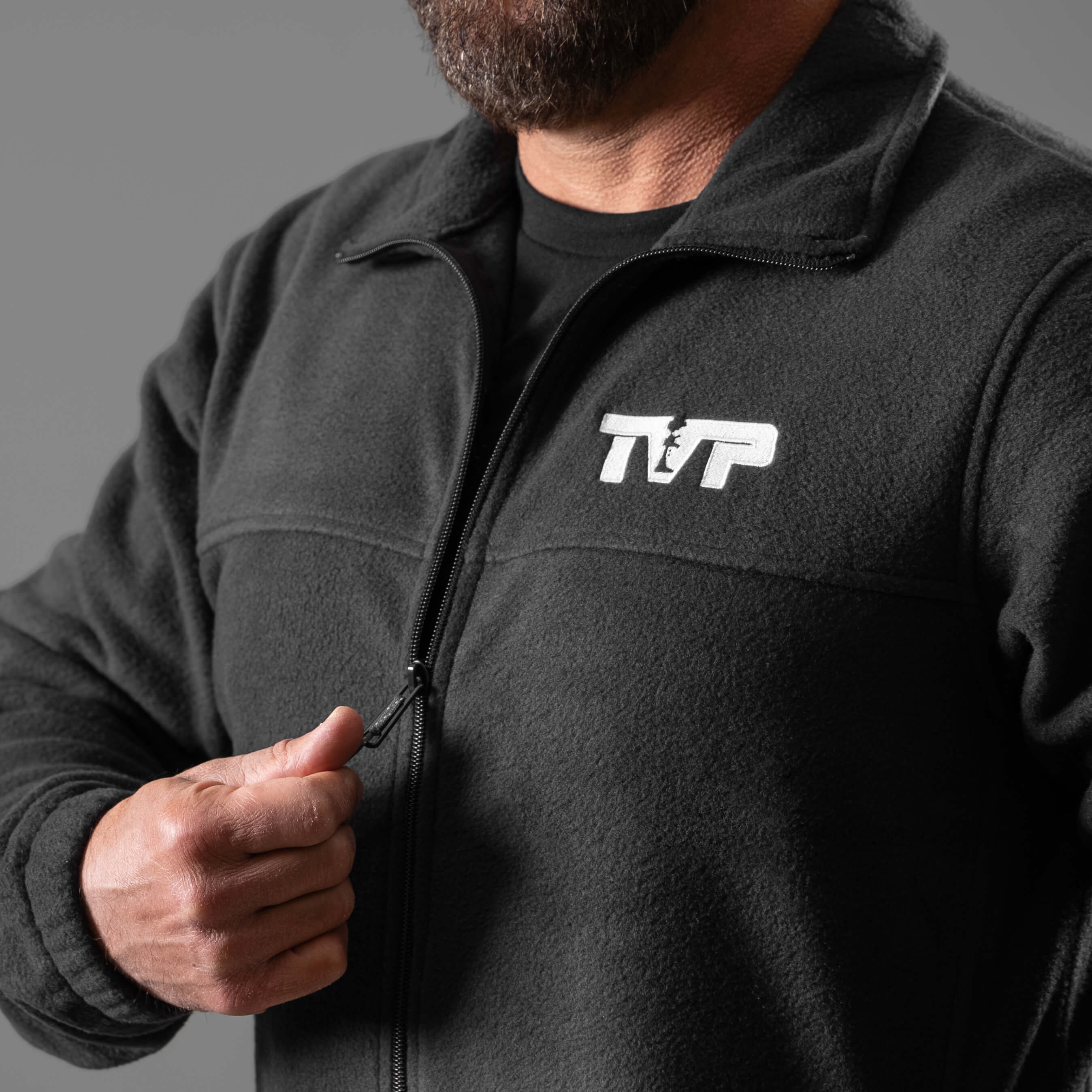 T.V.P. Embroidered Full-Zip Fleece Jacket