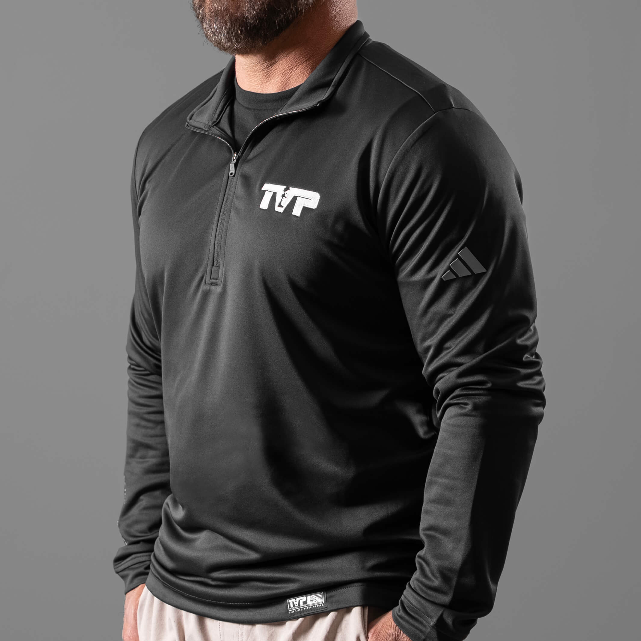 T.V.P. Embroidered 1/4 Zip Pullover