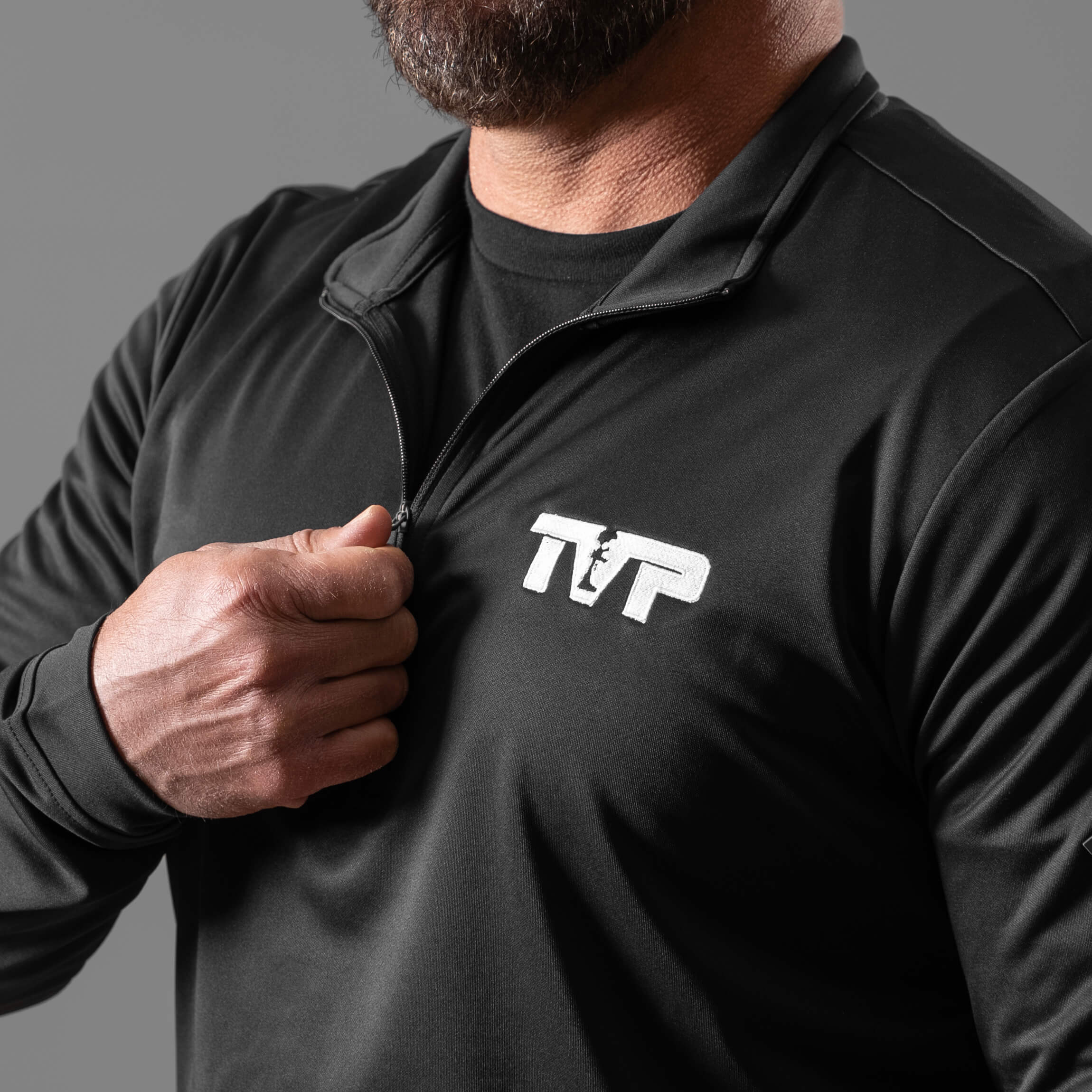 T.V.P. Embroidered 1/4 Zip Pullover