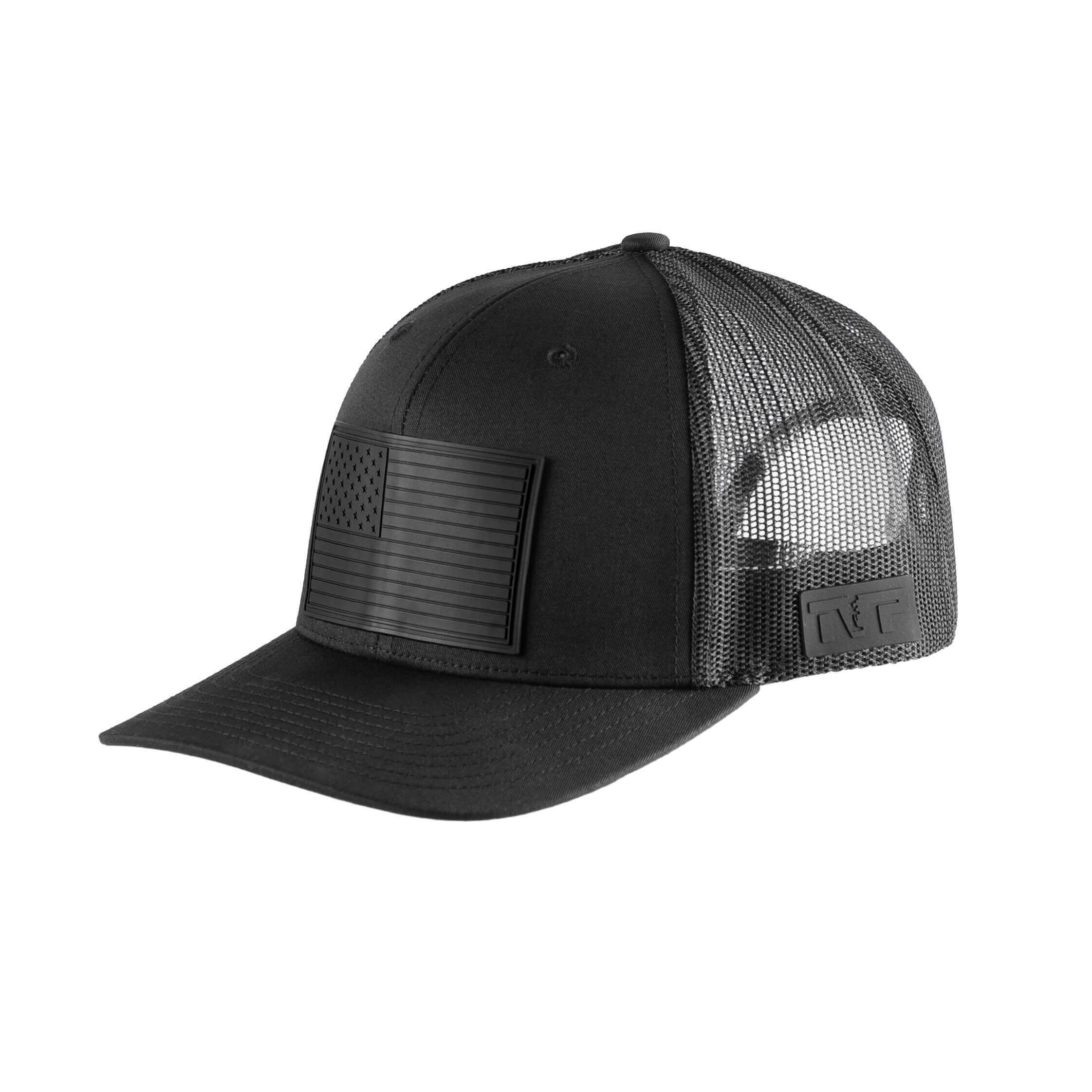 PVC Black Flag Snapback Trucker