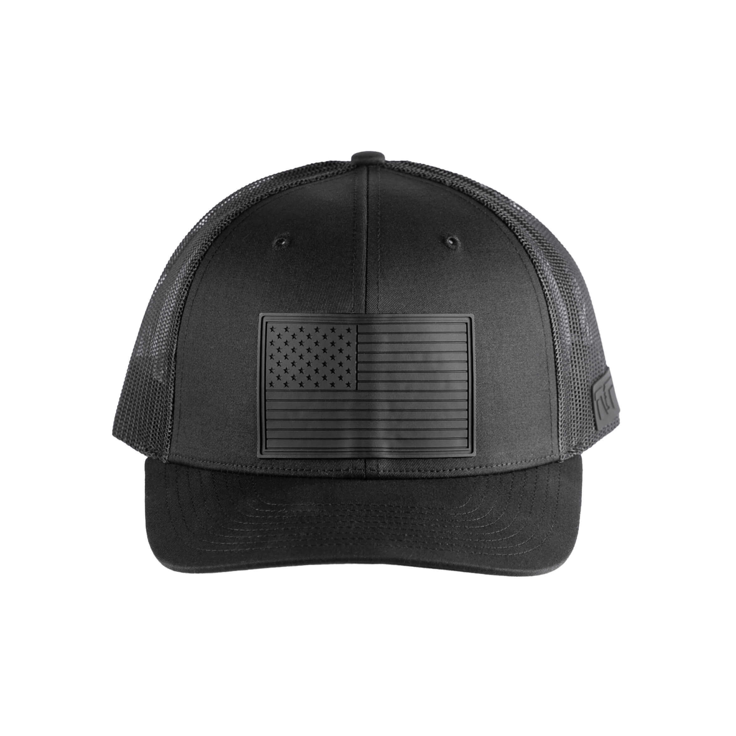 PVC Black Flag Snapback Trucker