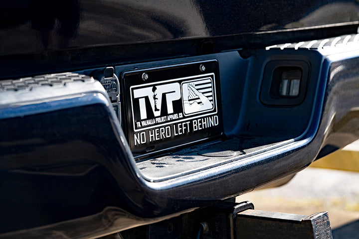 No Hero Left Behind - License Plate