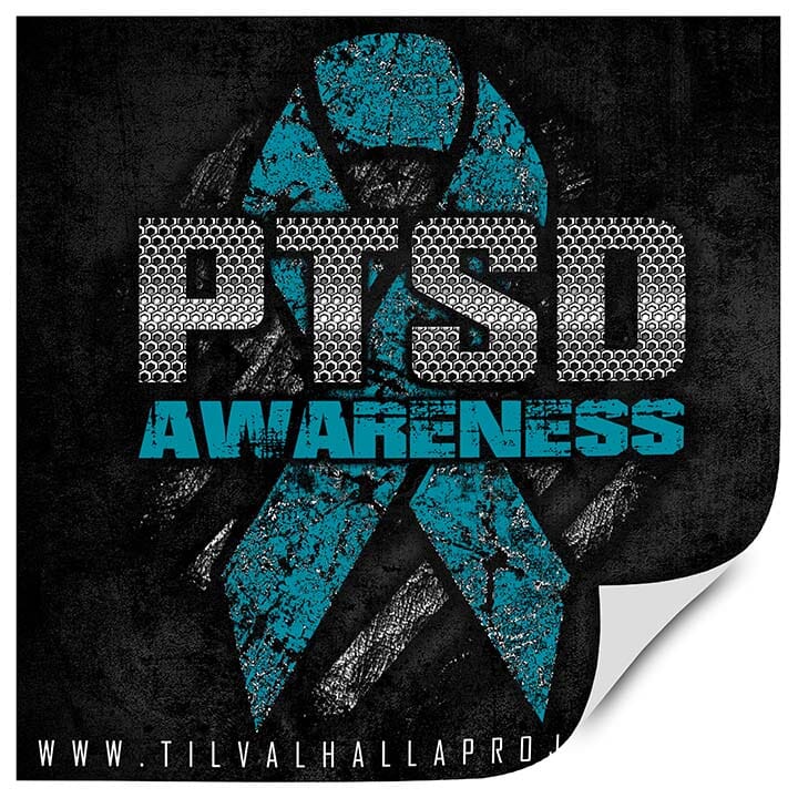 PTSD Awareness Ribbon - Sticker
