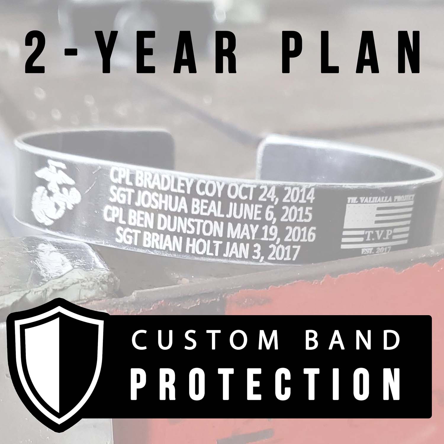 Til Valhalla Project Silicone Wristband - Veteran Owned, Supports Veteran Therapy & Awareness