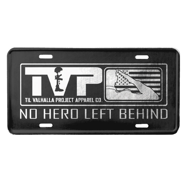 No Hero Left Behind - License Plate